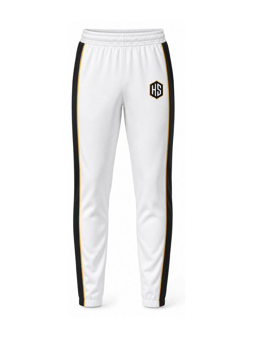 White Volleyball Warm-Up Pants